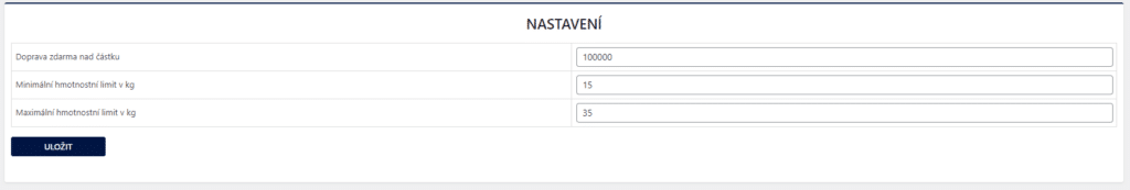 V plugine WE|DO môžete teraz nastaviť hmotnostné limity pre jednotlivé typy prepravy.