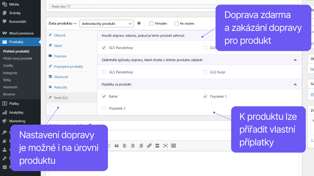 Plugin Toret GLS pre WooCommerce - nastavenie dopravy (3)