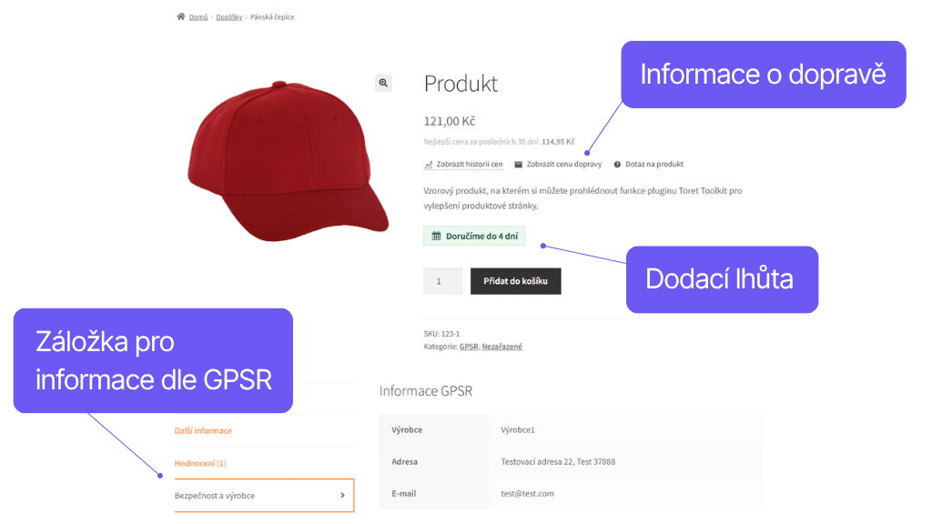 Plugin Toret Toolkit pre WooCommerce - funkcie pre produkt (2)