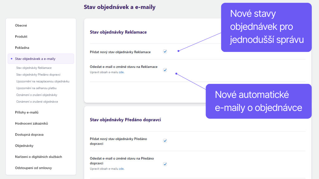 Plugin Toret Toolkit pre WooCommerce - nové stavy objednávok a e-mailové upozornenia