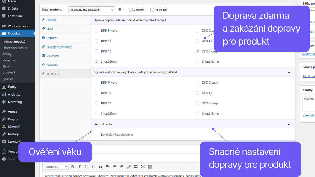 Plugin Toret DPD pre WooCommerce - nastavenie dopravy (3)