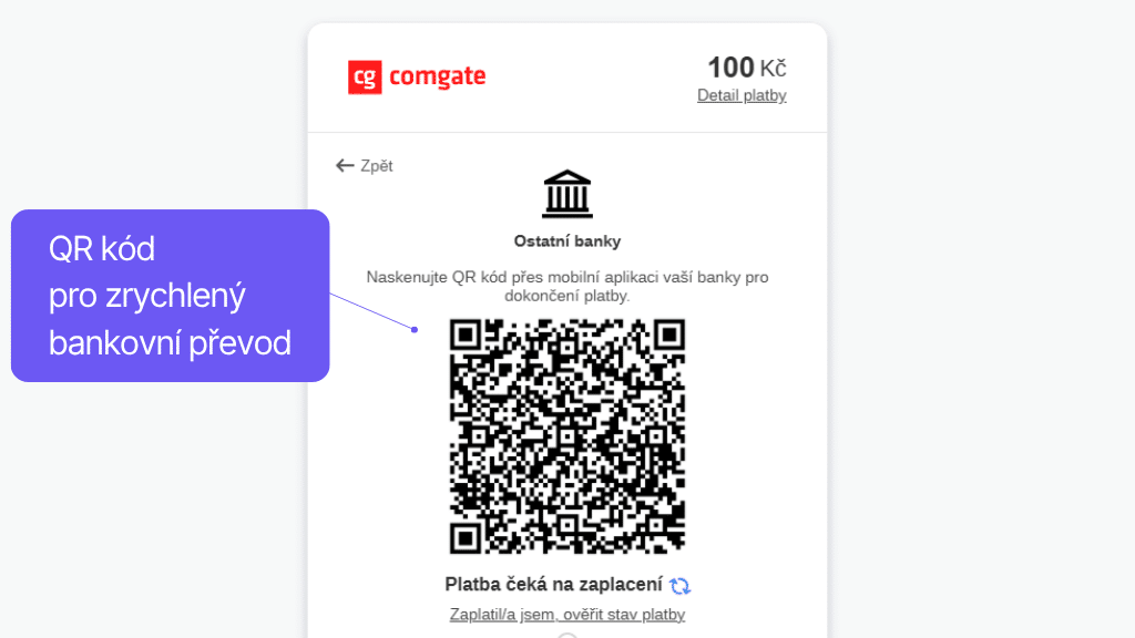Platobná brána Comgate pre WooCommerce - QR prevod