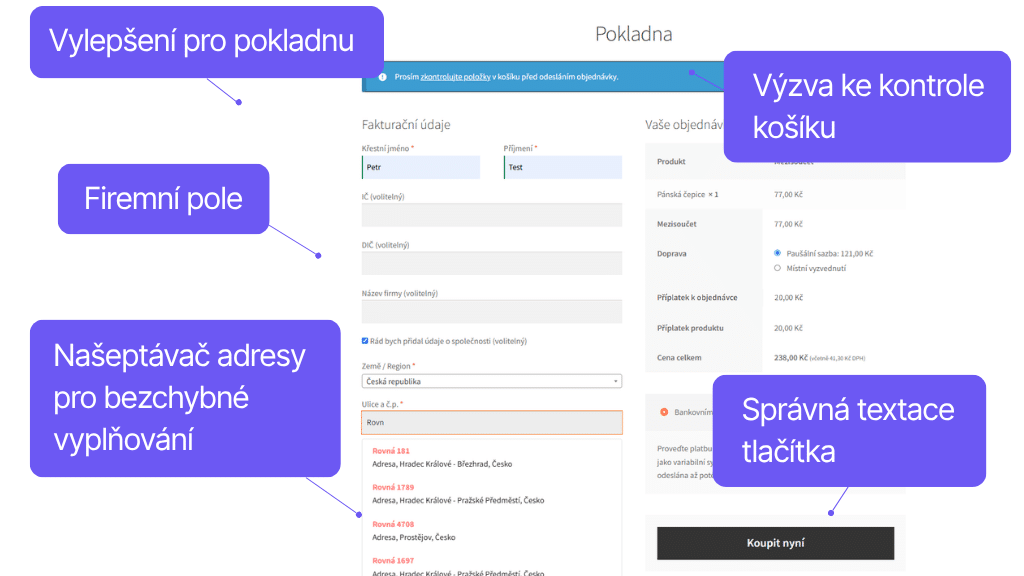 Plugin Toret Toolkit pre WooCommerce - funkcie pre pokladňu