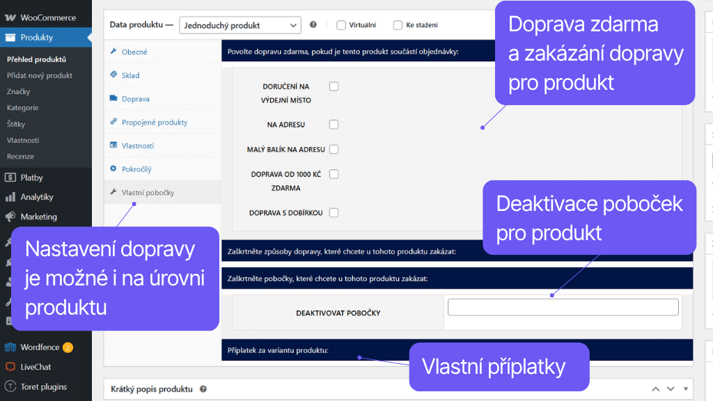 Plugin Toret Vlastné pobočky a doprava pre WooCommerce - nastavenie (3)
