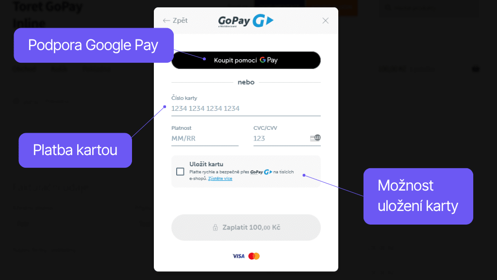 Plugin GoPay pre WooCommerce - platba kartou