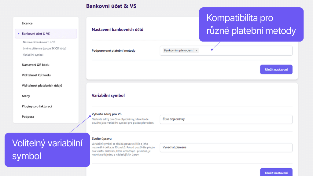 WooCommerce plugin QR kódy - nastavenie