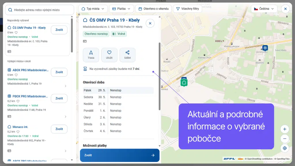 Plugin Toret PPL pre WooCommerce - widget s mapou pre výber pobočiek (2)